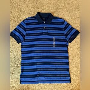 Gap classic polo shirt men’s size medium Classic fit blue & navy NWT 100% cotton